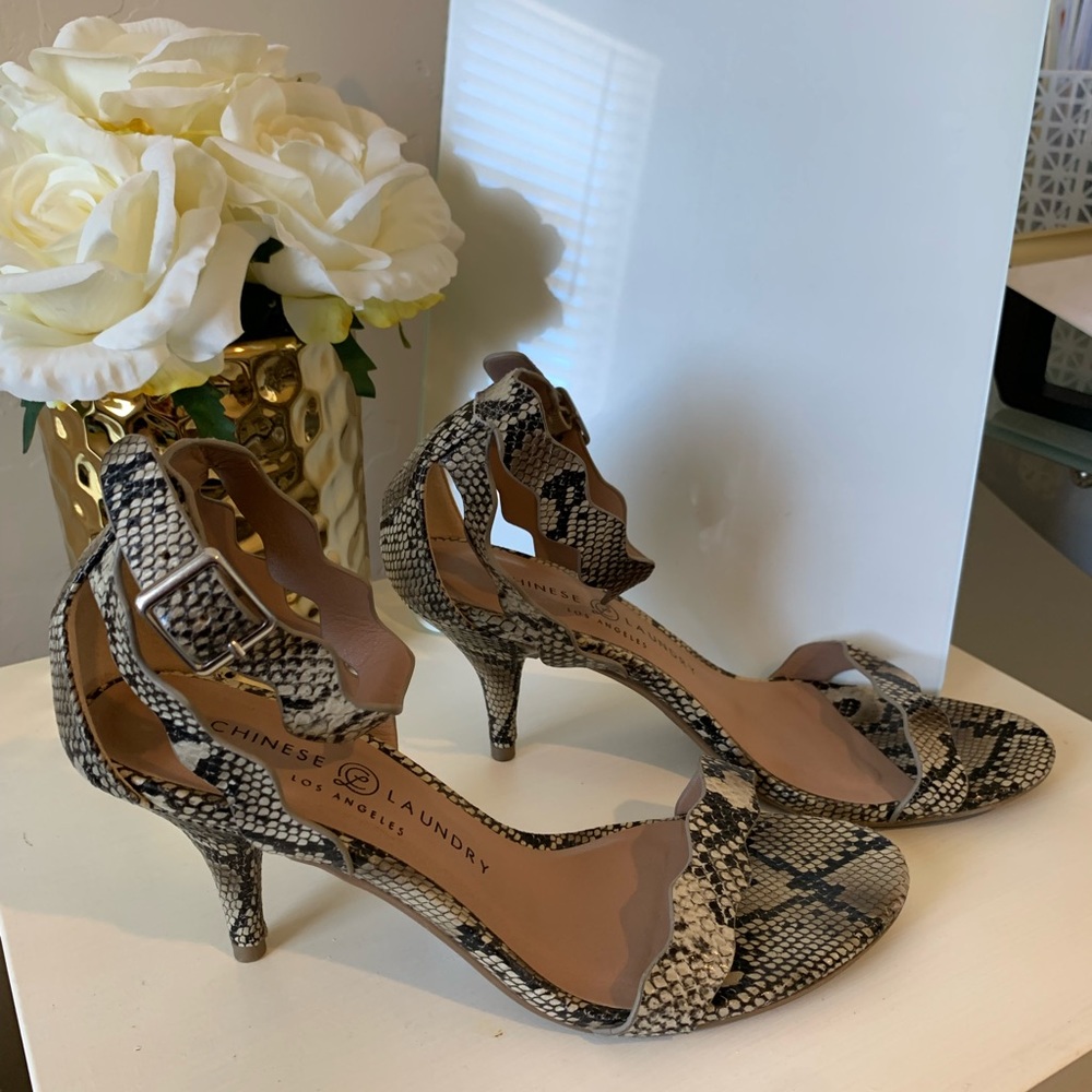 Chinese Laundry Snake Print Heels